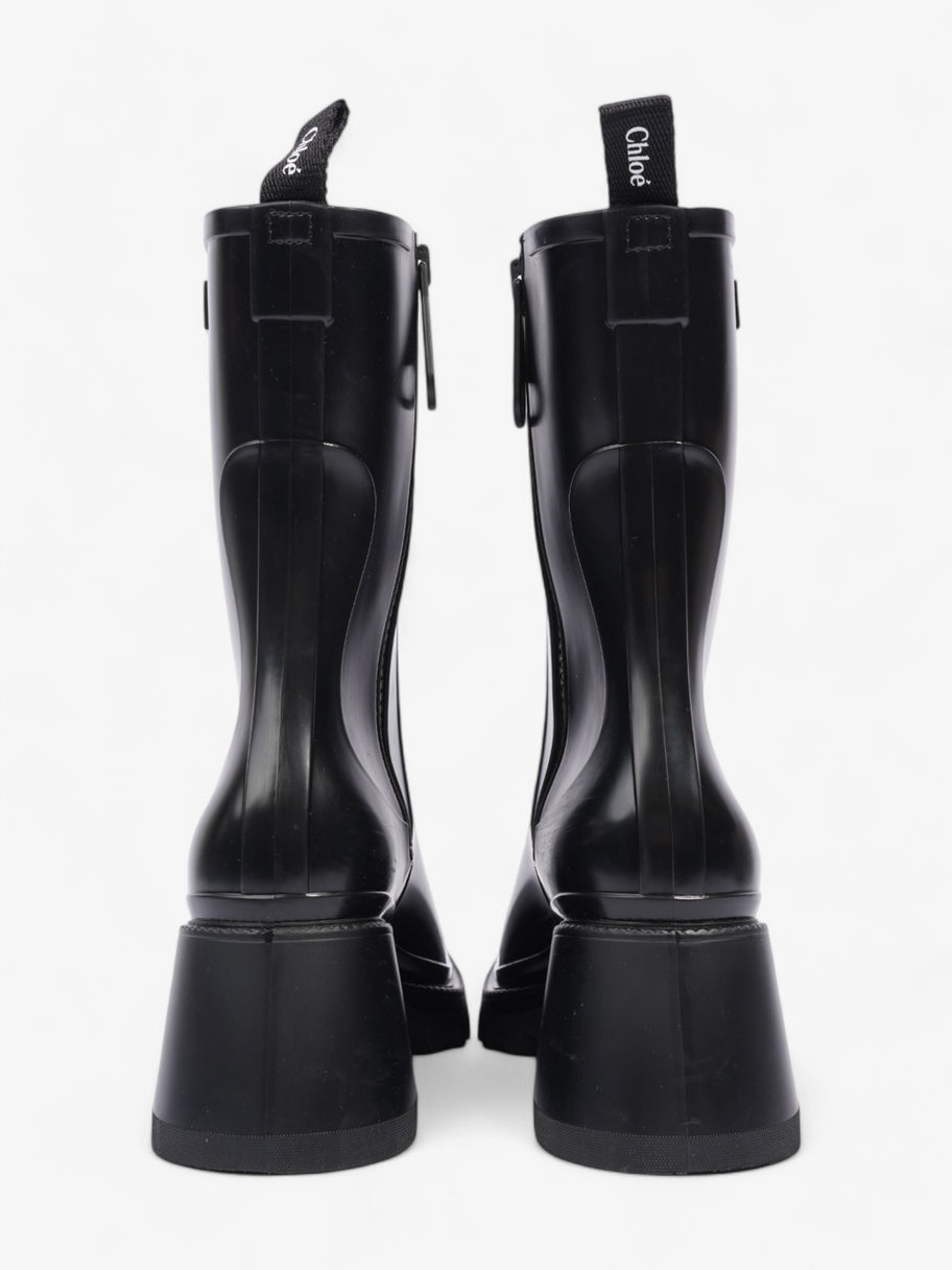 Chloe Betty Rain Boots Black Rubber EU 37 UK 4 Image 6