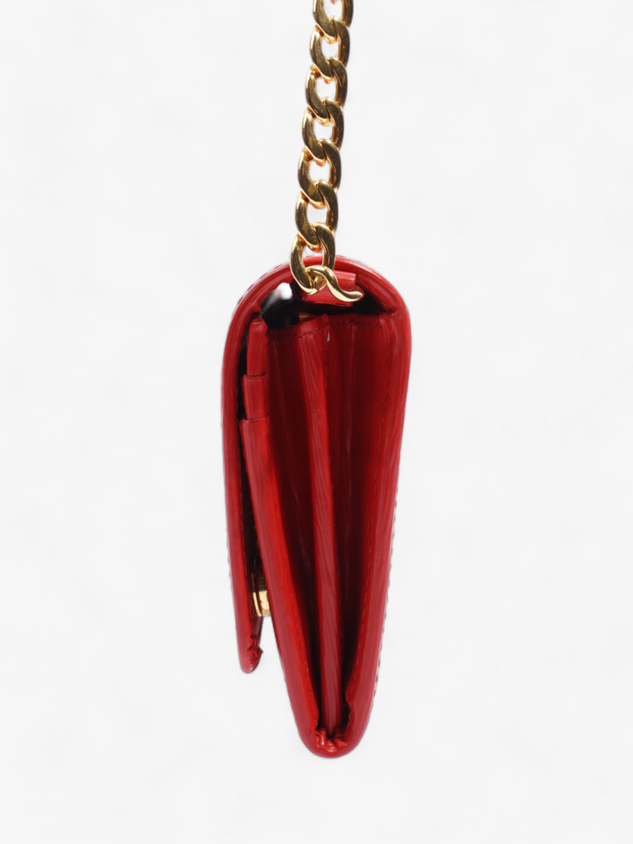 Vitello Long Wallet On Chain Red Leather Image 3