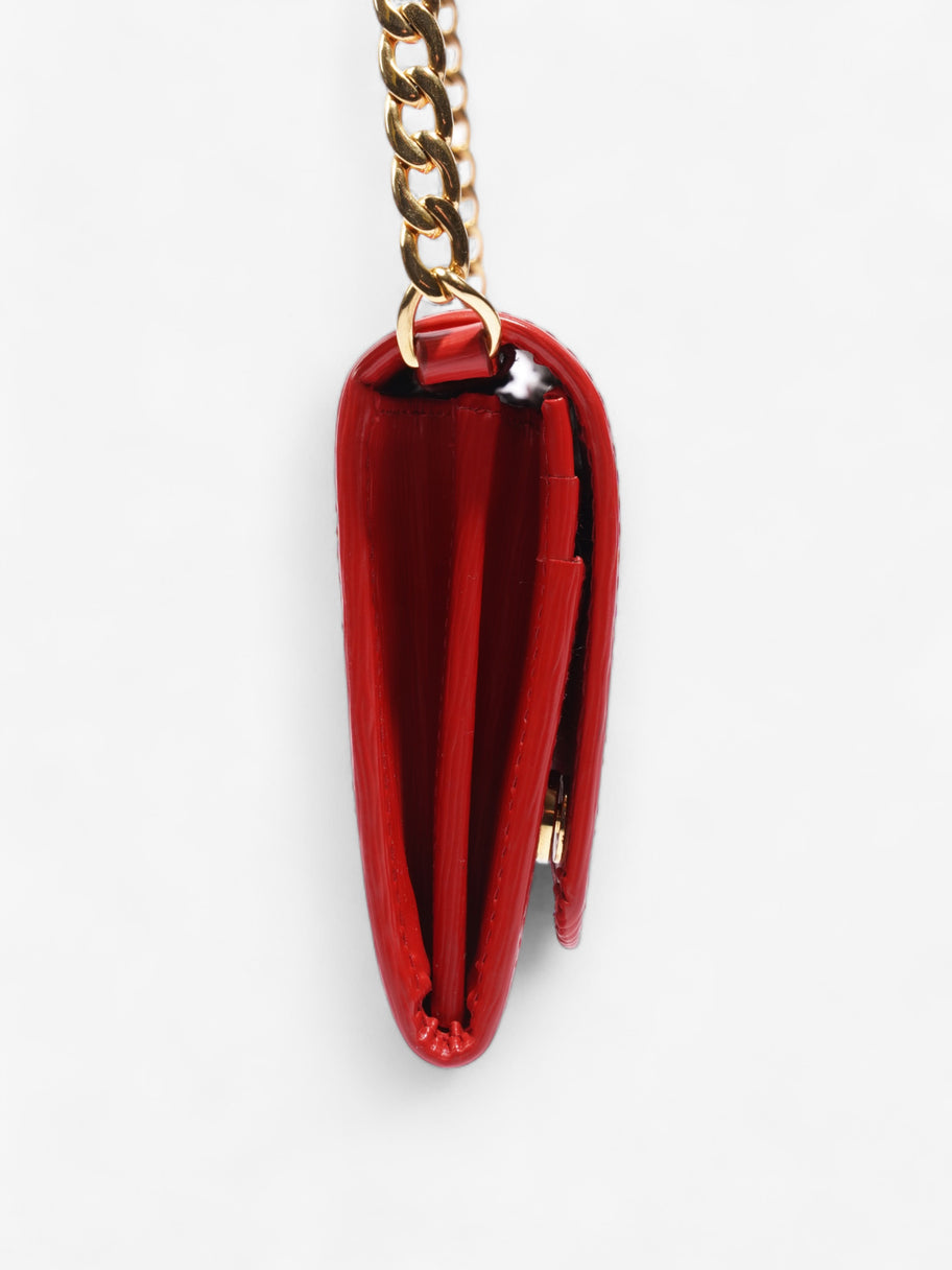 Vitello Long Wallet On Chain Red Leather Image 5