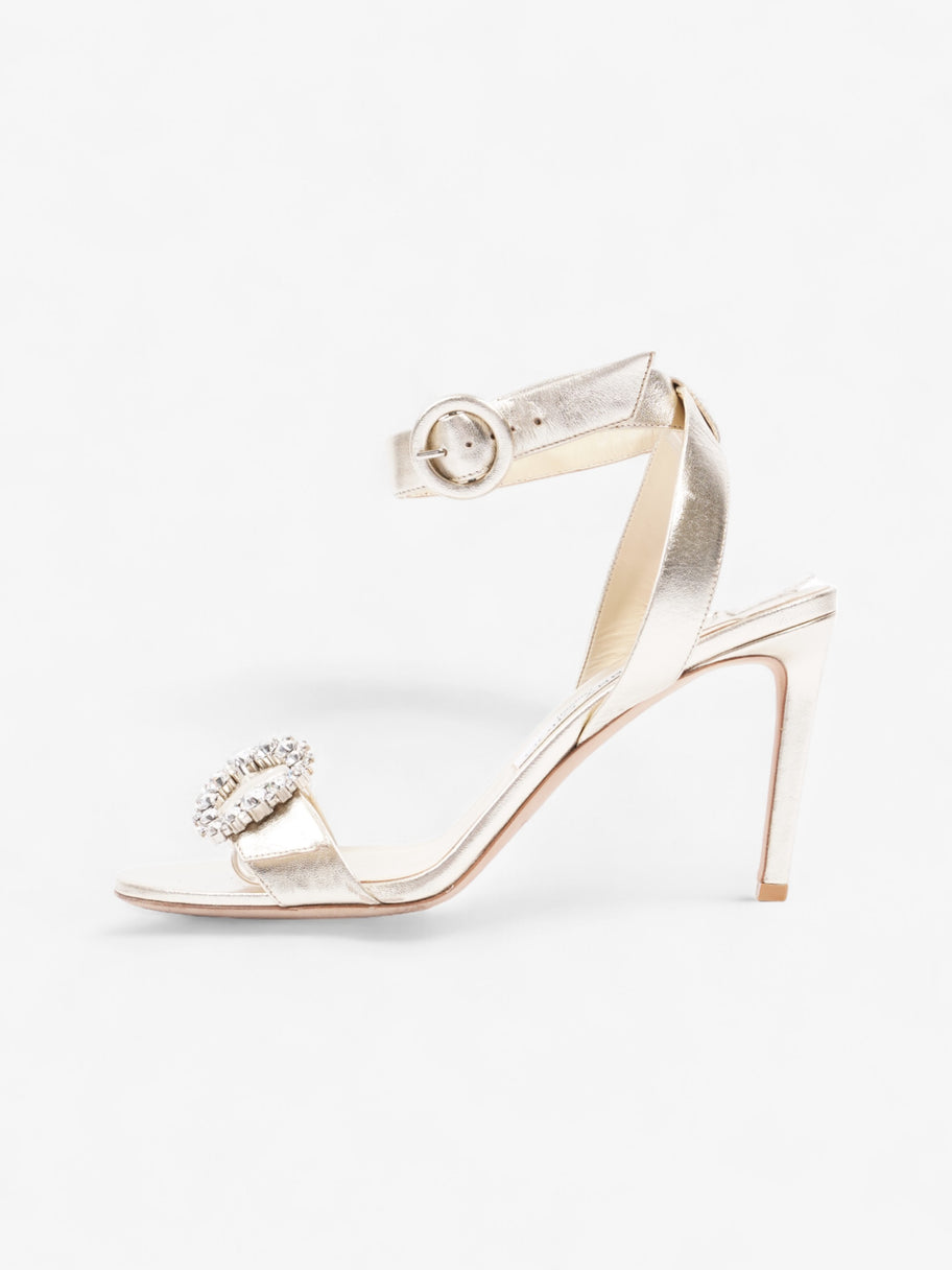 Jimmy Choo Cheri Omna Sandals 85 Gold Leather EU 40 UK 7 Image 5