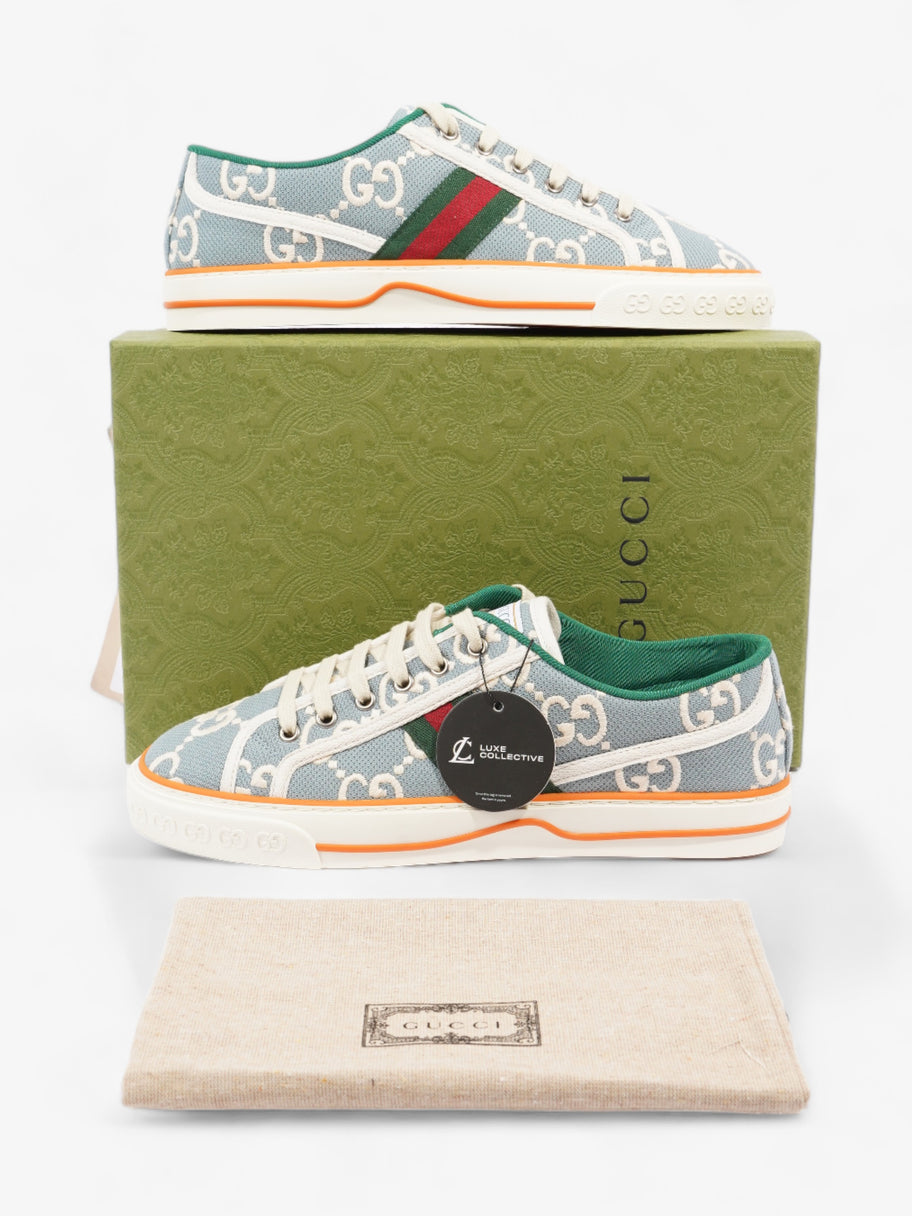 Gucci Tennis 1977 Light Blue / Orange Canvas EU 41 UK 8 Image 10