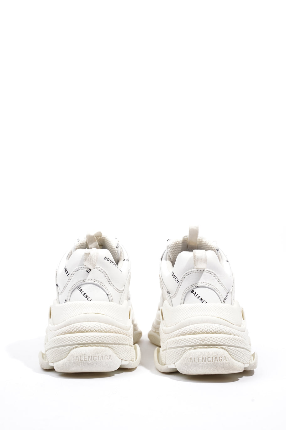 Balenciaga Triple S Sneaker Logo All Over  White Leather EU 38 UK 5 Image 6