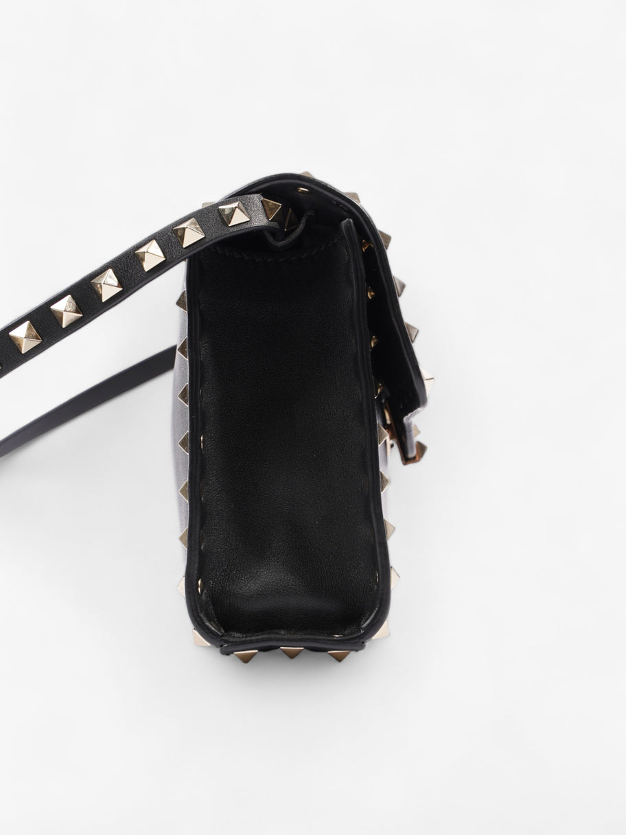 Valentino Rockstud Flap Black Leather Image 5