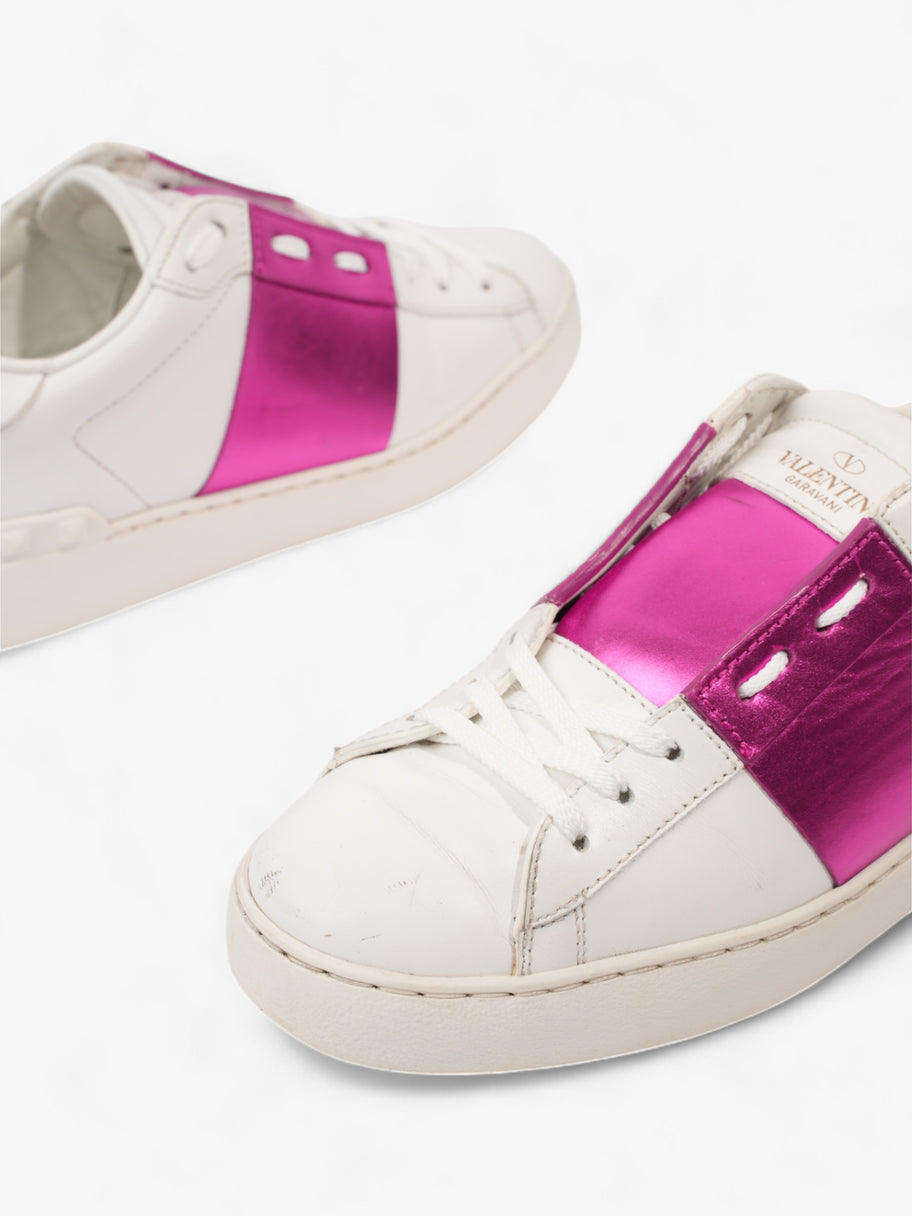 Valentino Open Sneakers White / Metallic Pink Leather EU 38 UK 5 Image 10