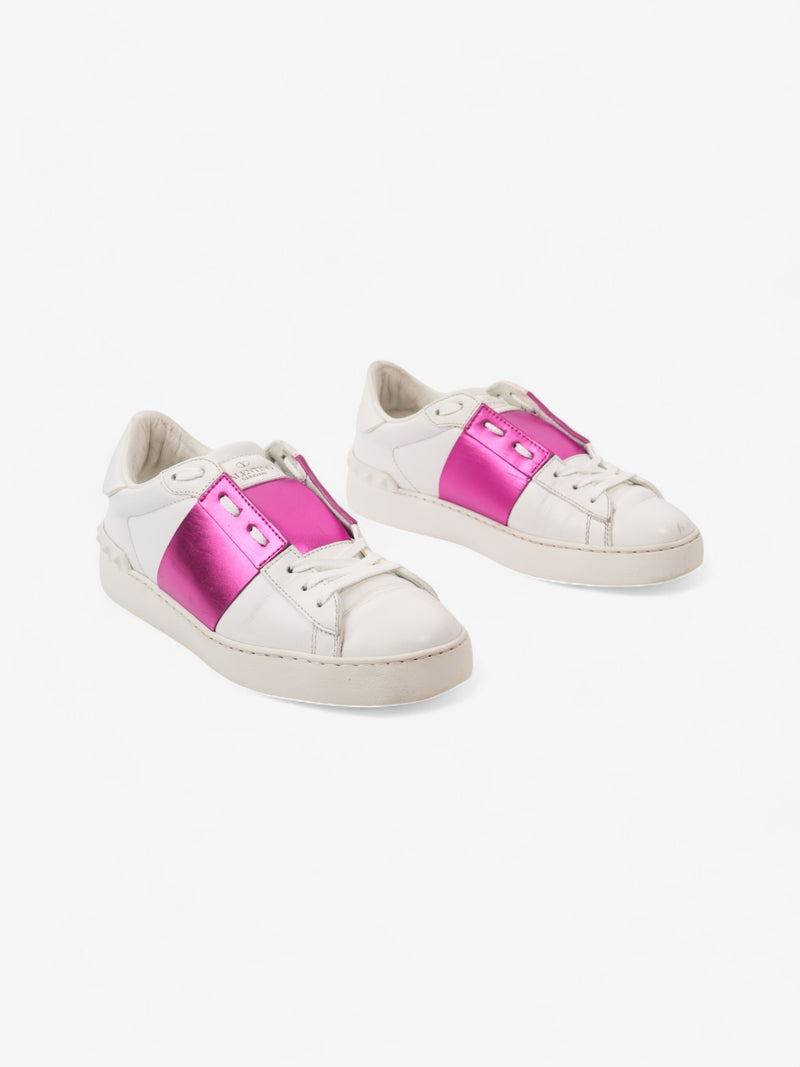  Valentino Open Sneakers White / Metallic Pink Leather EU 38 UK 5