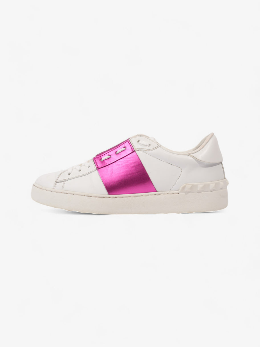 Valentino Open Sneakers White / Metallic Pink Leather EU 38 UK 5 Image 5