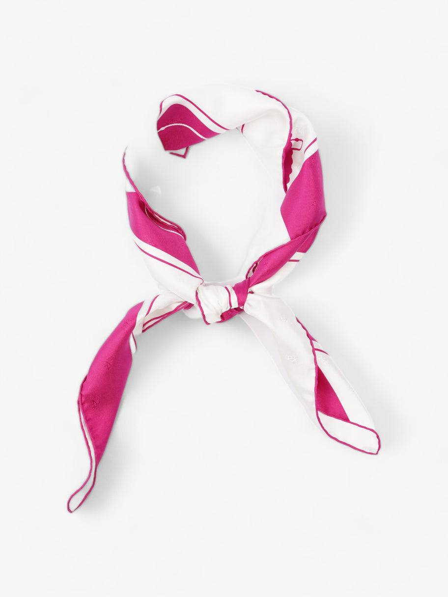 Silk scarf White / Magenta Silk Image 1