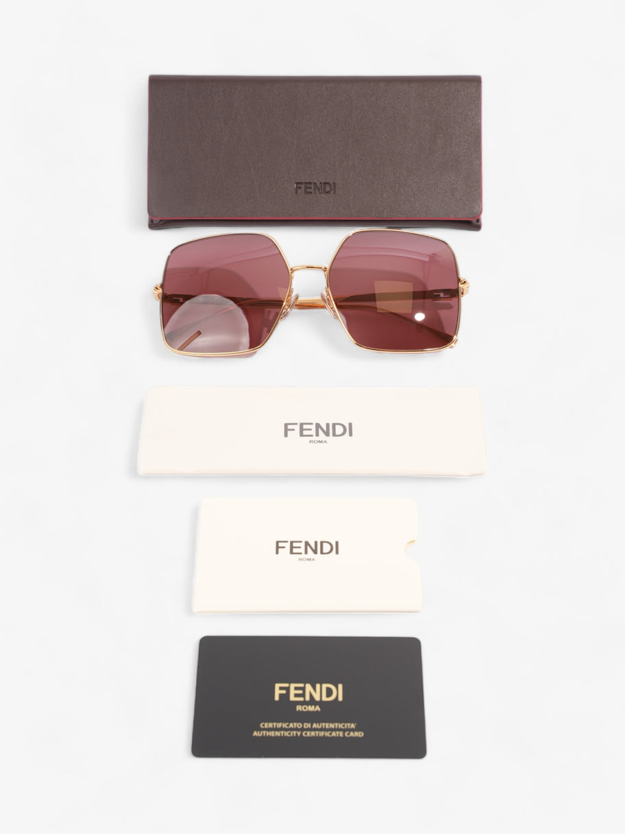 Fendi FF Sunglasses Gold Acetate 145mm Image 9