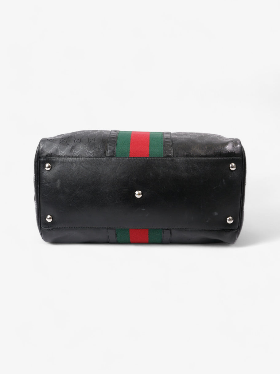 Gucci Fiat 500 Duffle Web Bag Black / Green / Red Canvas Image 6