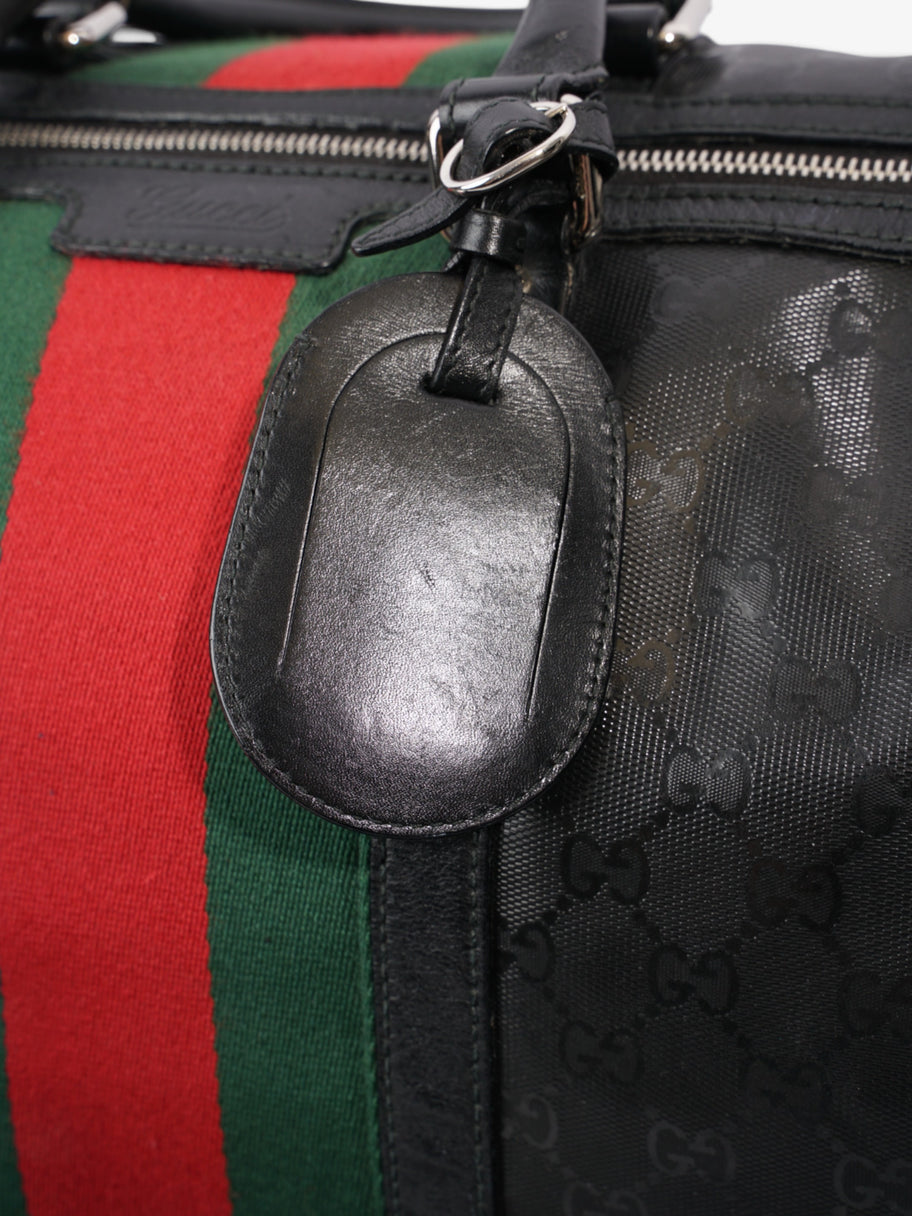 Gucci Fiat 500 Duffle Web Bag Black / Green / Red Canvas Image 9