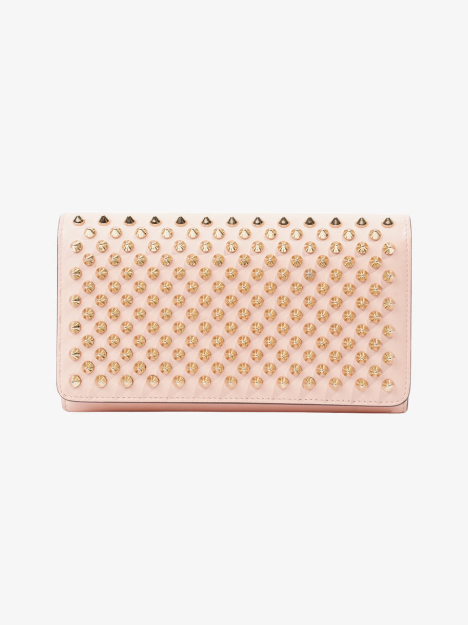 Christian Louboutin Macaron Studded Wallet Mystic Pink / Gold Calfskin Leather Image 1