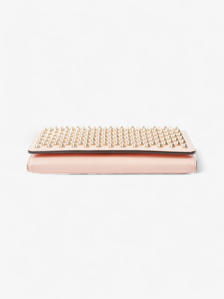 Christian Louboutin Macaron Studded Wallet Mystic Pink / Gold Calfskin Leather Image 6