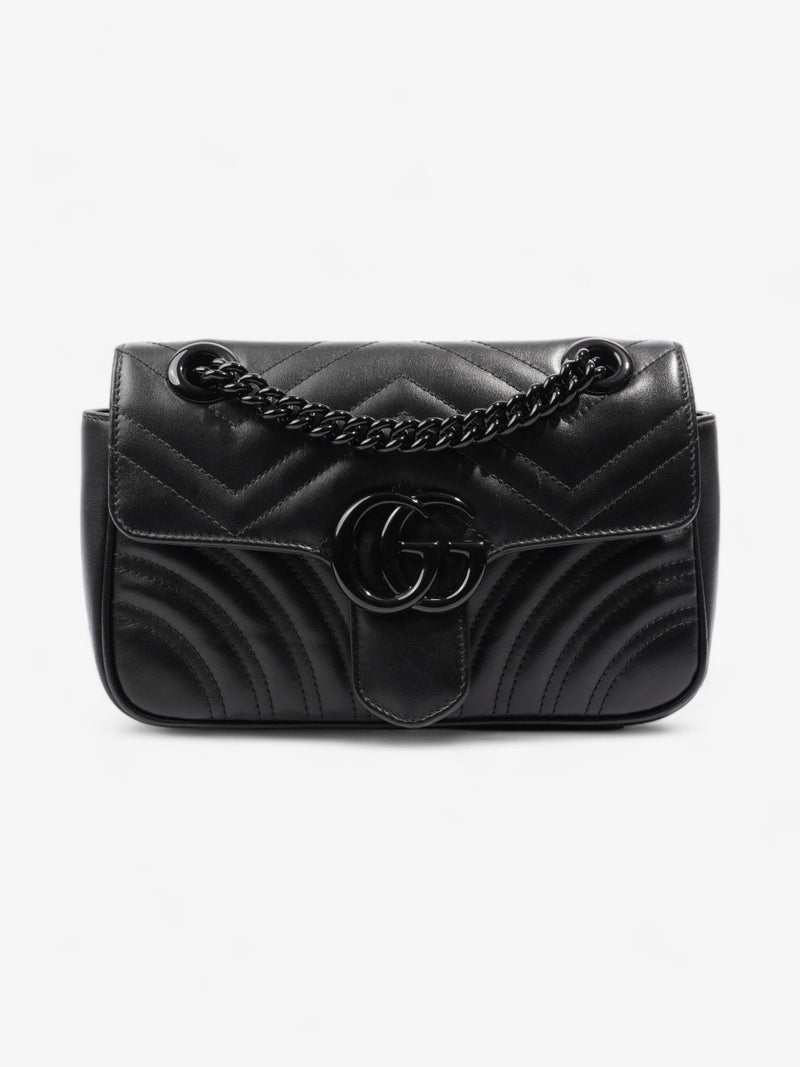  Gucci GG Marmont Black Matelasse Leather Mini