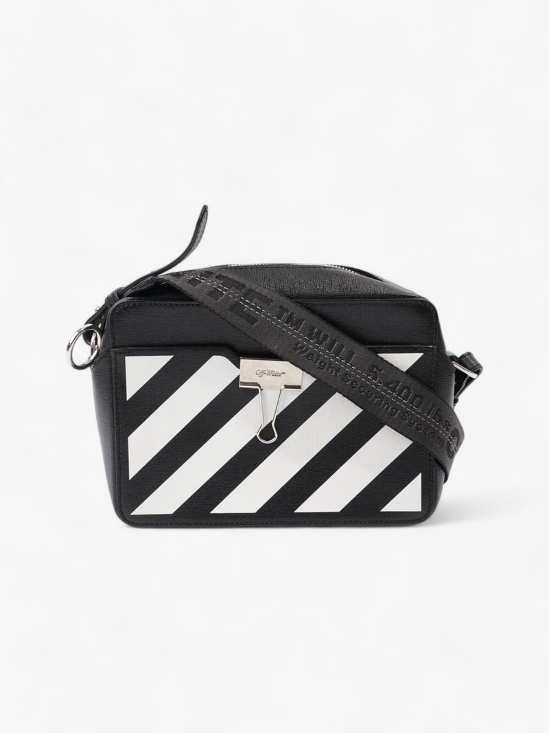  Off White Binder Clip Diag Belt Bag Black / White Leather