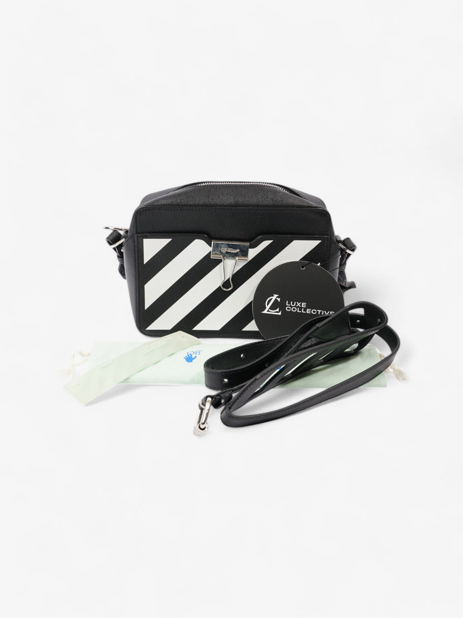 Off White Binder Clip Diag Belt Bag Black / White Leather Image 9