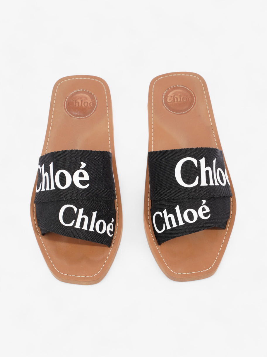 Chloe Woody Sandals Black / White Canvas EU 38 UK 5 Image 8