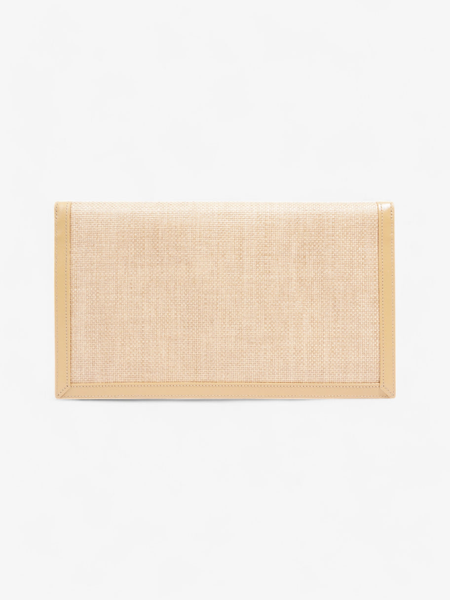 Saint Laurent Uptown Clutch Beige Raffia Image 3