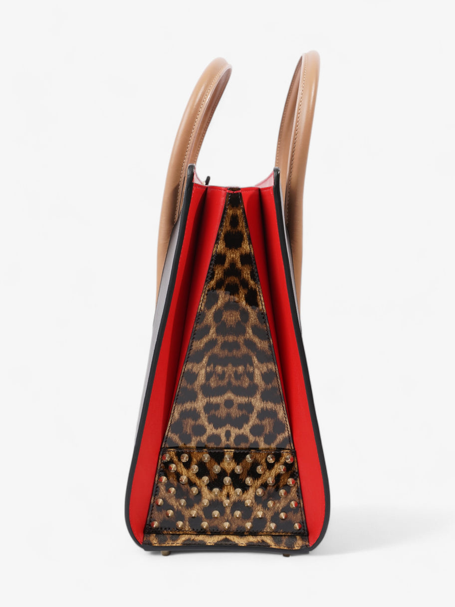 Christian Louboutin Paloma Tote Bag Black / Leopard / Beige Calfskin Leather Image 3