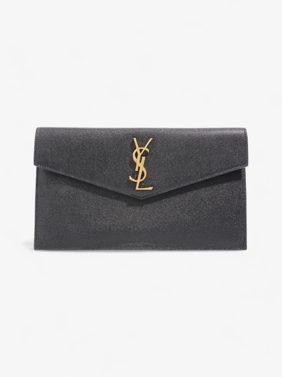 Saint Laurent Uptown Clutch Black Grained Leather Image 1