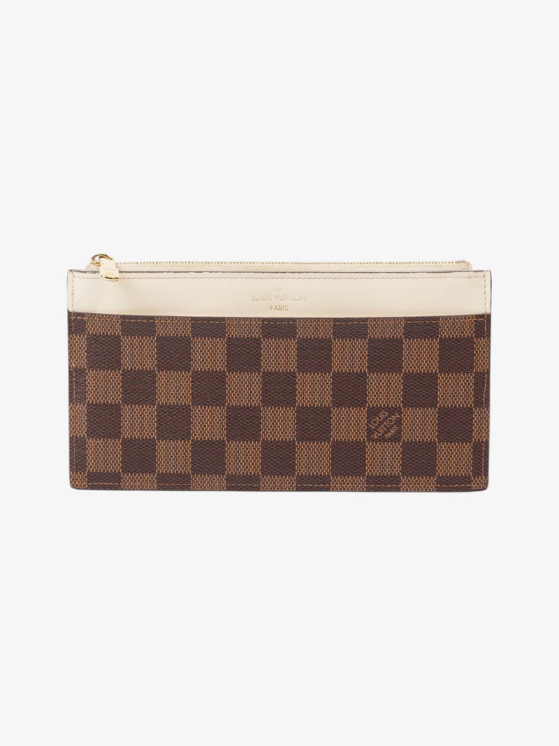  Louis Vuitton Slim Purse Damier Ebene / Cream Canvas