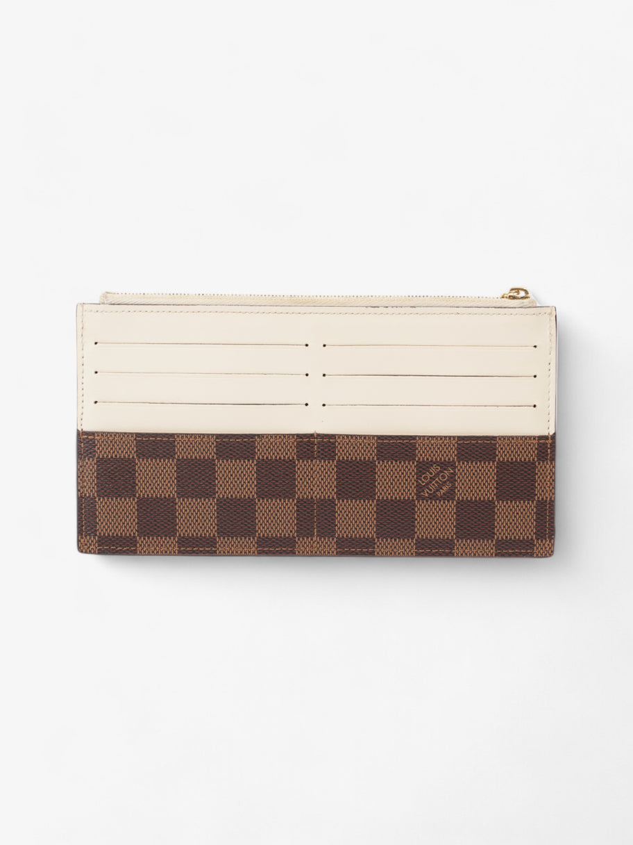 Louis Vuitton Slim Purse Damier Ebene / Cream Canvas Image 3