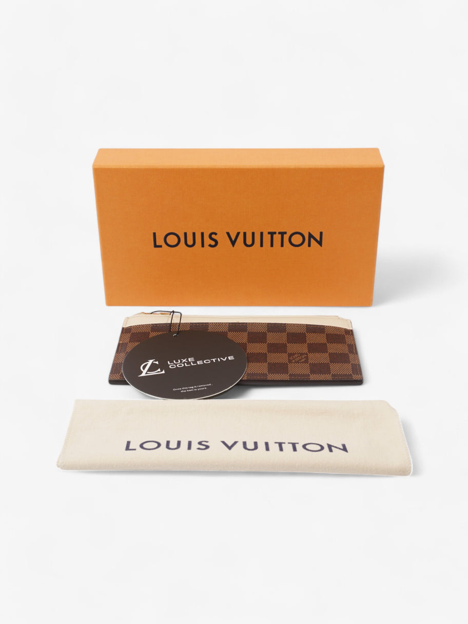 Louis Vuitton Slim Purse Damier Ebene / Cream Canvas Image 8