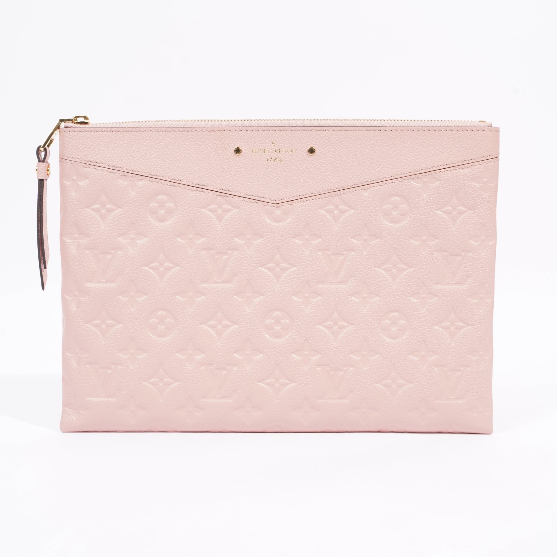 Louis Vuitton Womens Daily Pouch Pink Empreinte Leather – Luxe