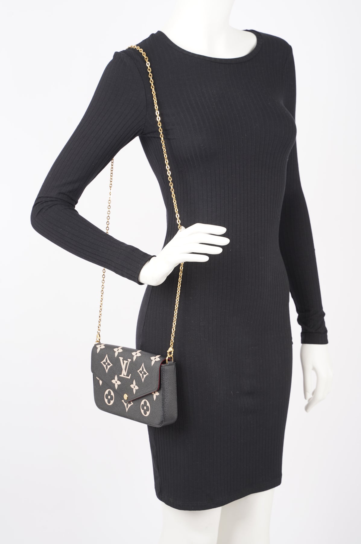 Louis Vuitton Womens Felicie Pochette Black / White – Luxe Collective