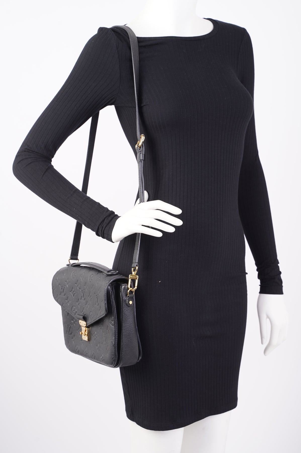 Louis Vuitton Pochette Accessories NM Epi Electric Noir Black in