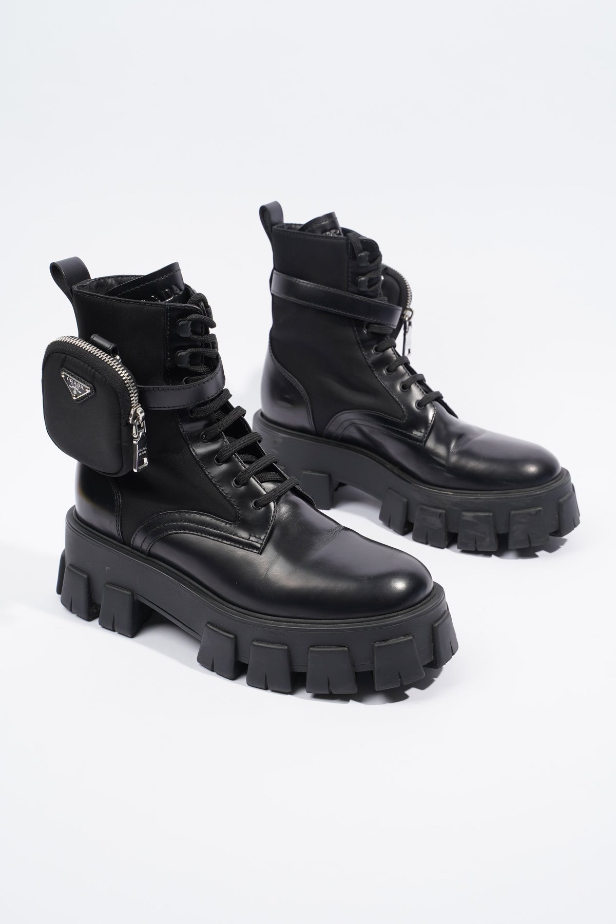 Prada Monolith Boot Black EU 39.5 UK 6.5 Luxe Collective