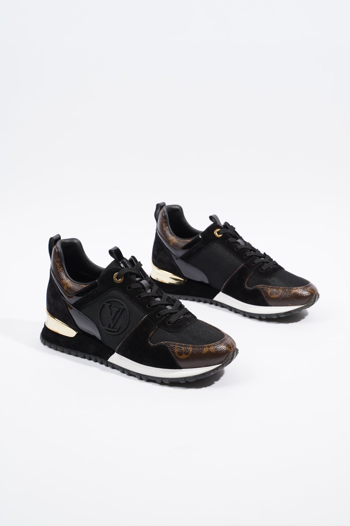 Sneakers Louis Vuitton Louis Vuitton Womens Run Away Black / Monogram EU 38.5 / UK 5.5