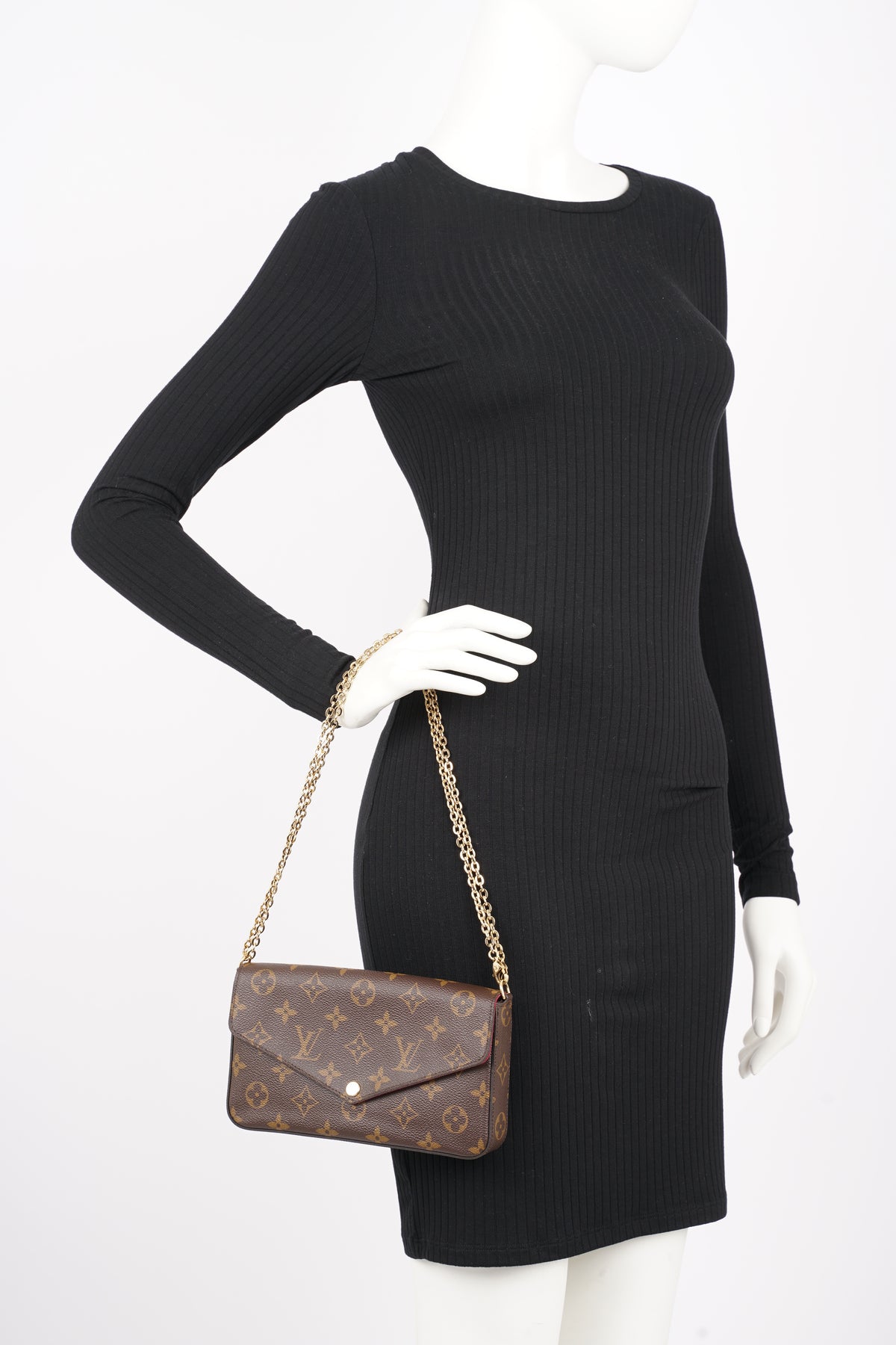 Louis Vuitton, Bags, Louis Vuitton Felicia Pochette Monogram And Fuchsia  And Extras New