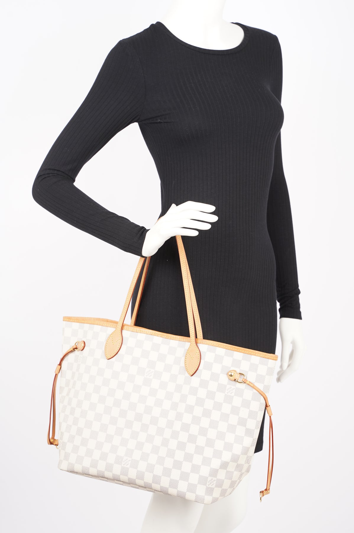 Louis Vuitton Neverfull MM Damier Azur Tote Bag Women