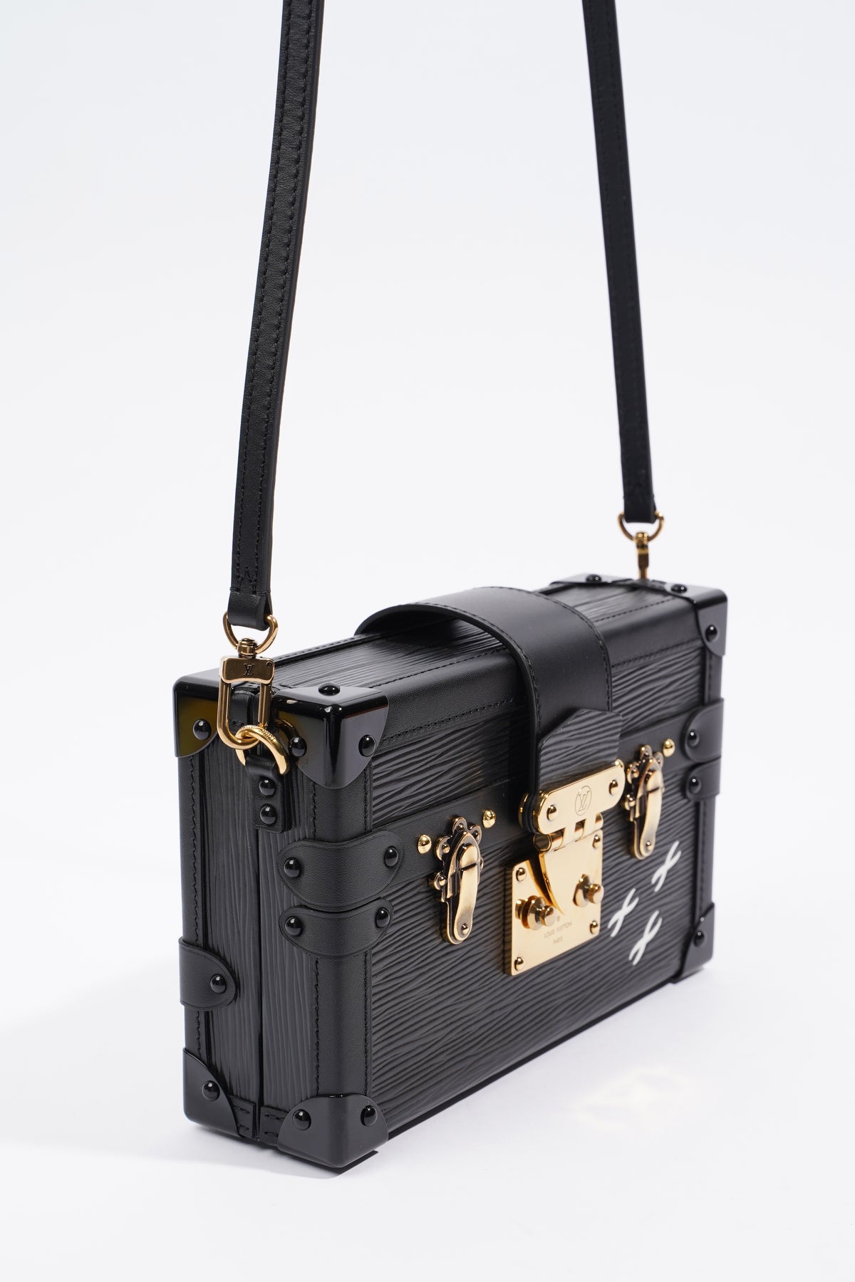 Louis Vuitton Black Epi Leather Petite Malle Bag Louis Vuitton