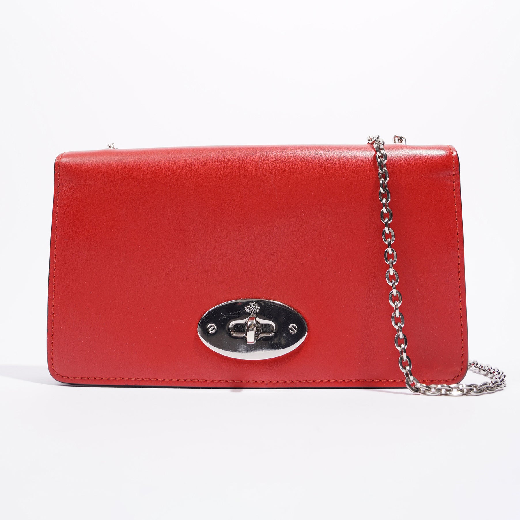 Mulberry Red & Blue Continental Textured Leather Medium CC Slip Case