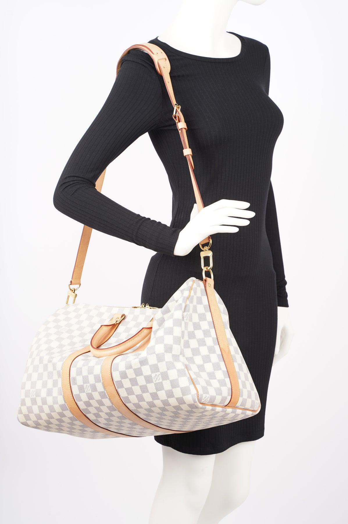 Louis Vuitton Womens Keepall Bandouliere Damier Azur 45 – Luxe Collective