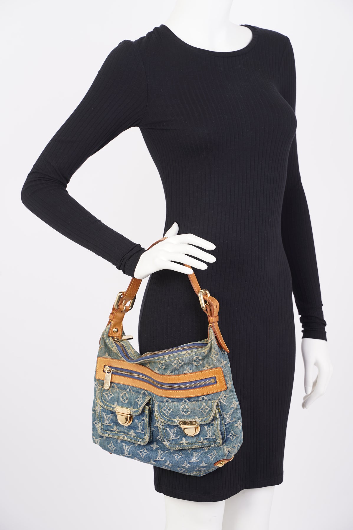 Louis Vuitton denim pm baggy denim shoulder bag