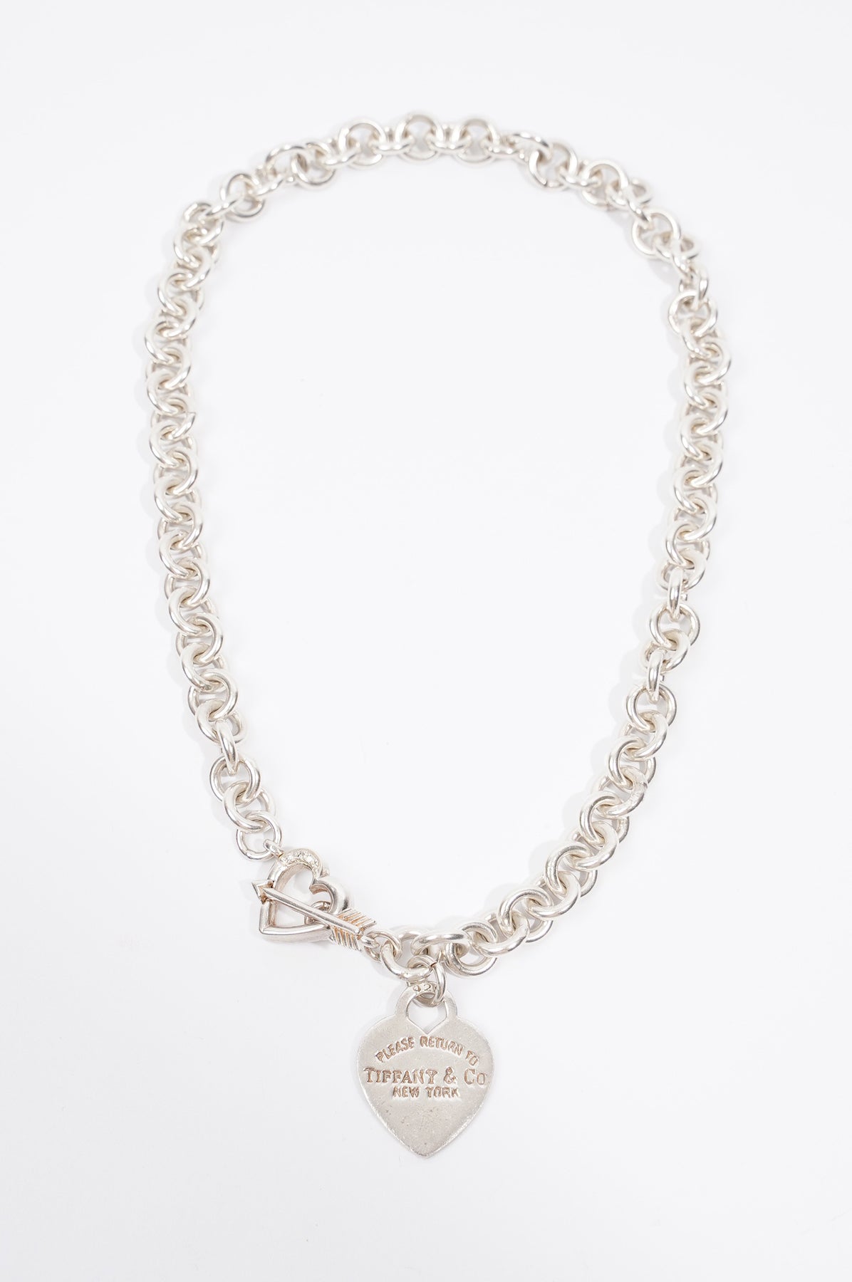 Return to Tiffany™ Heart Tag Chain Link Choker in Silver | Tiffany & Co.