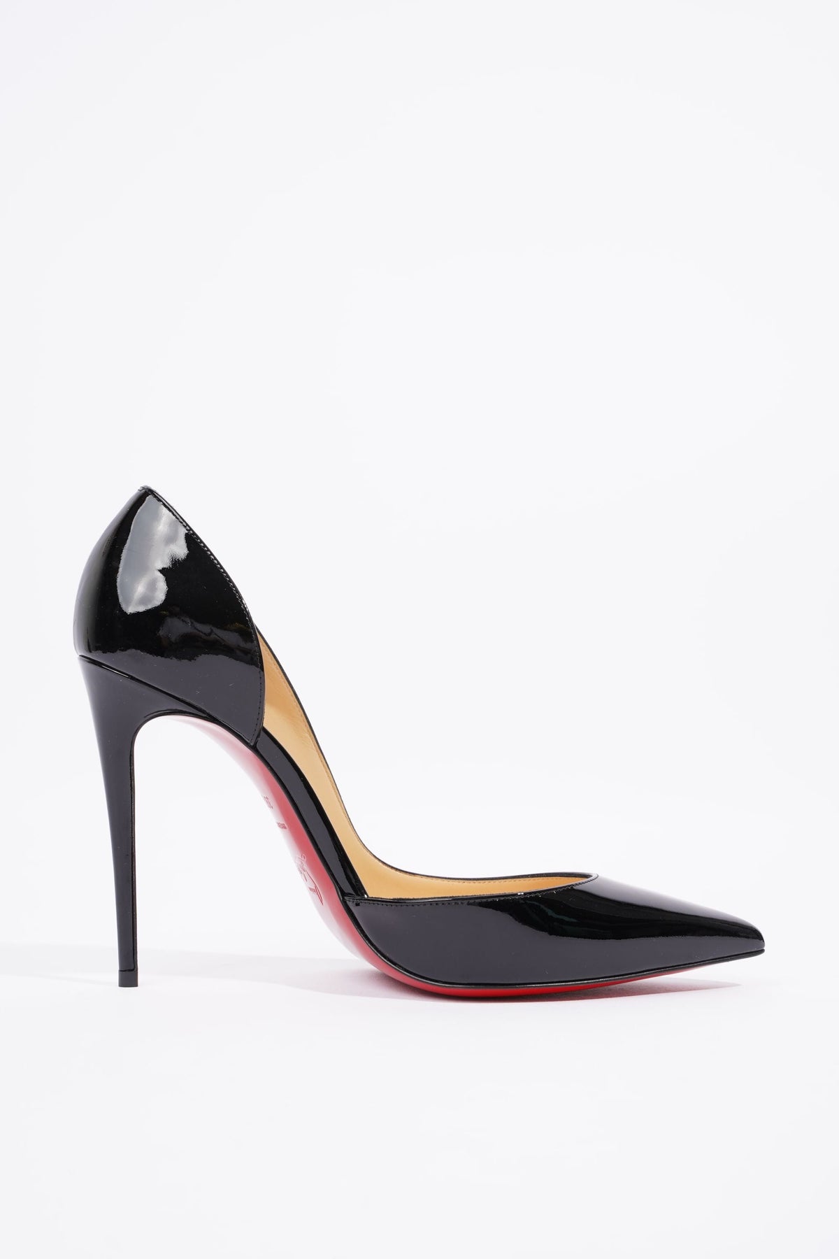 Christian Louboutin Womens Iriza 100 Patent Black EU 39.5 / UK 6.5