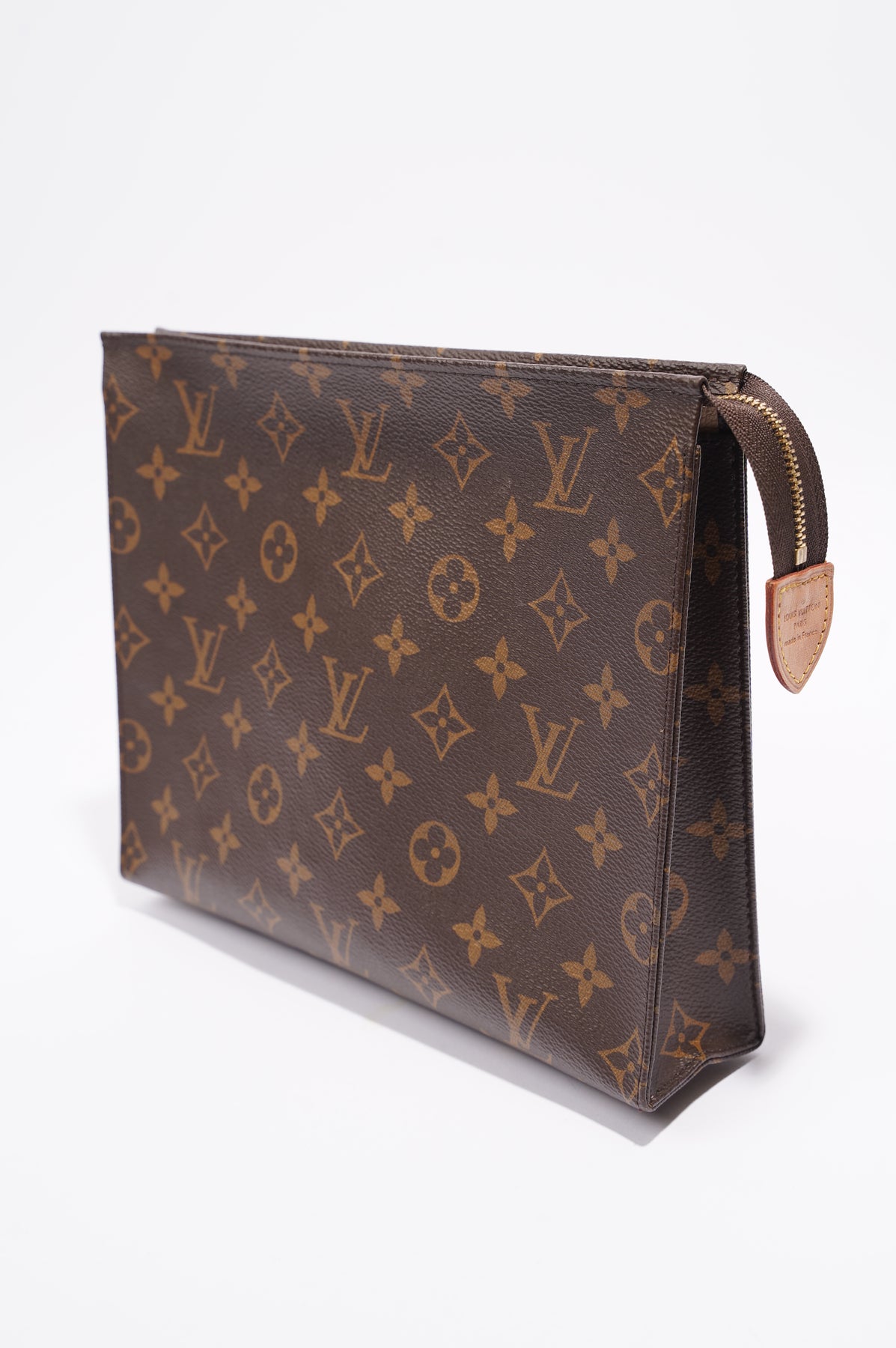 LOUIS VUITTON Brown Monogram Canvas Toiletry Pouch 26 - The Purse Ladies