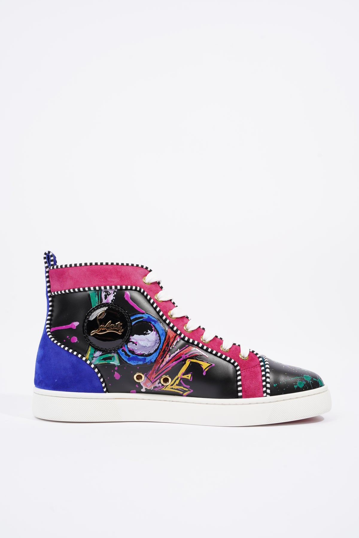 Christian Louboutin Mens Louis Orlato Flat Black / Multi EU 40.5