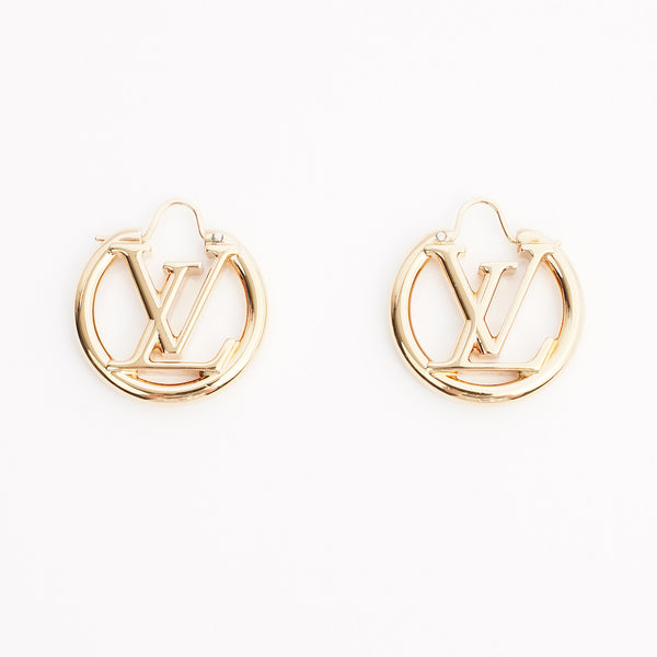lv hoop earrings gold