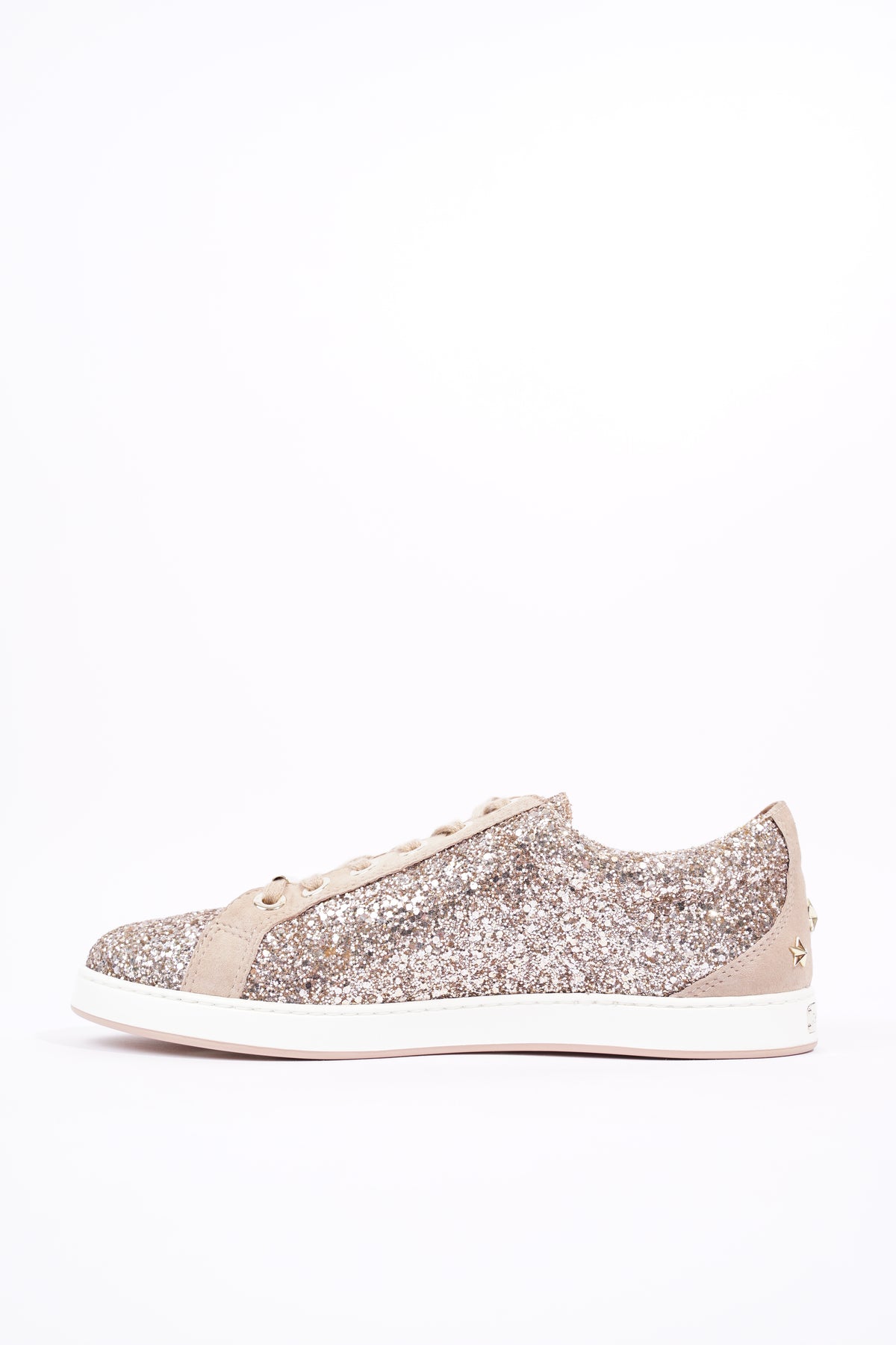 Jimmy Choo Cash Glitter Platform Low-Top Sneakers