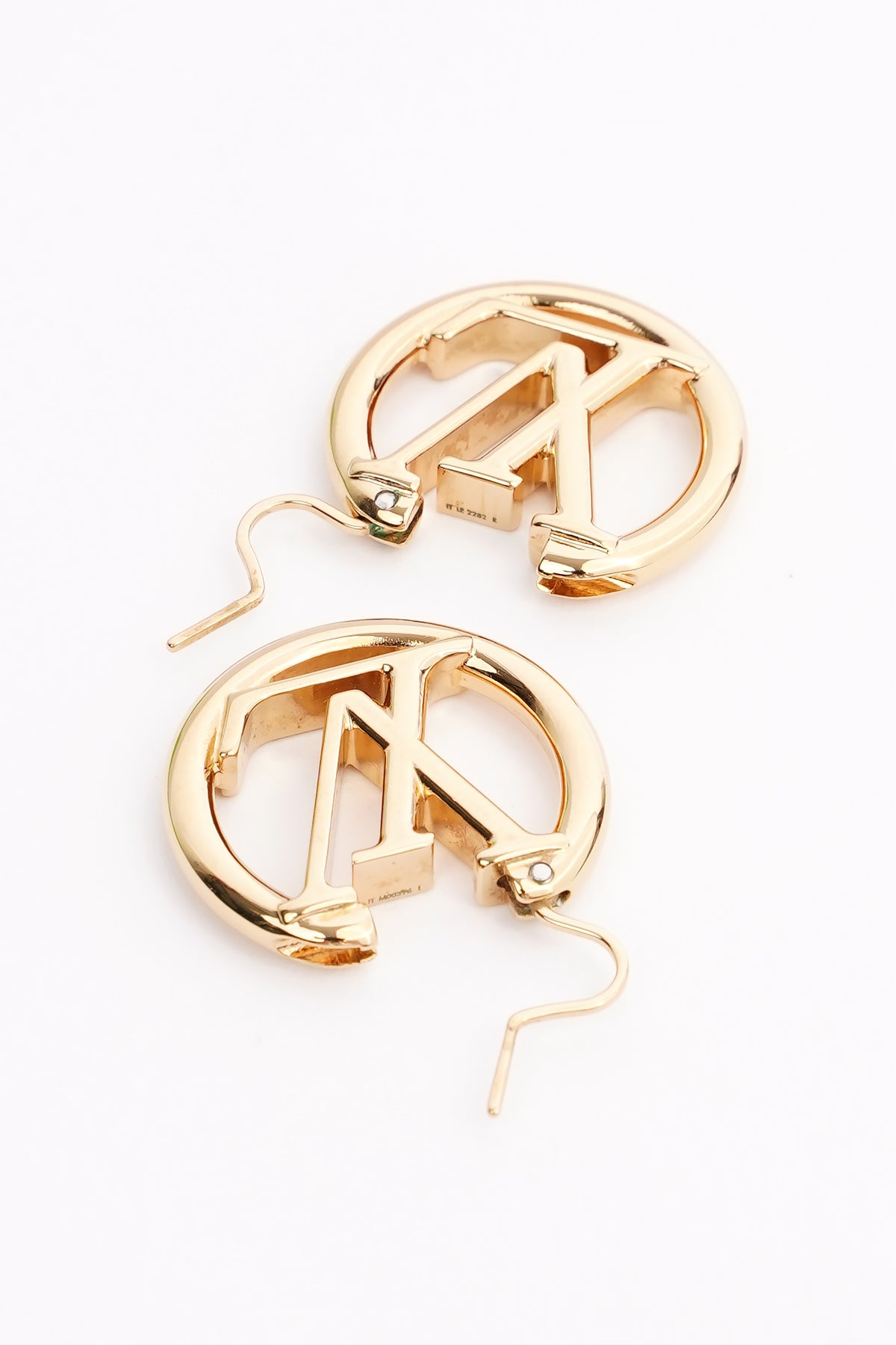 Louis Vuitton Metal Small Louise Hoop Earrings Gold