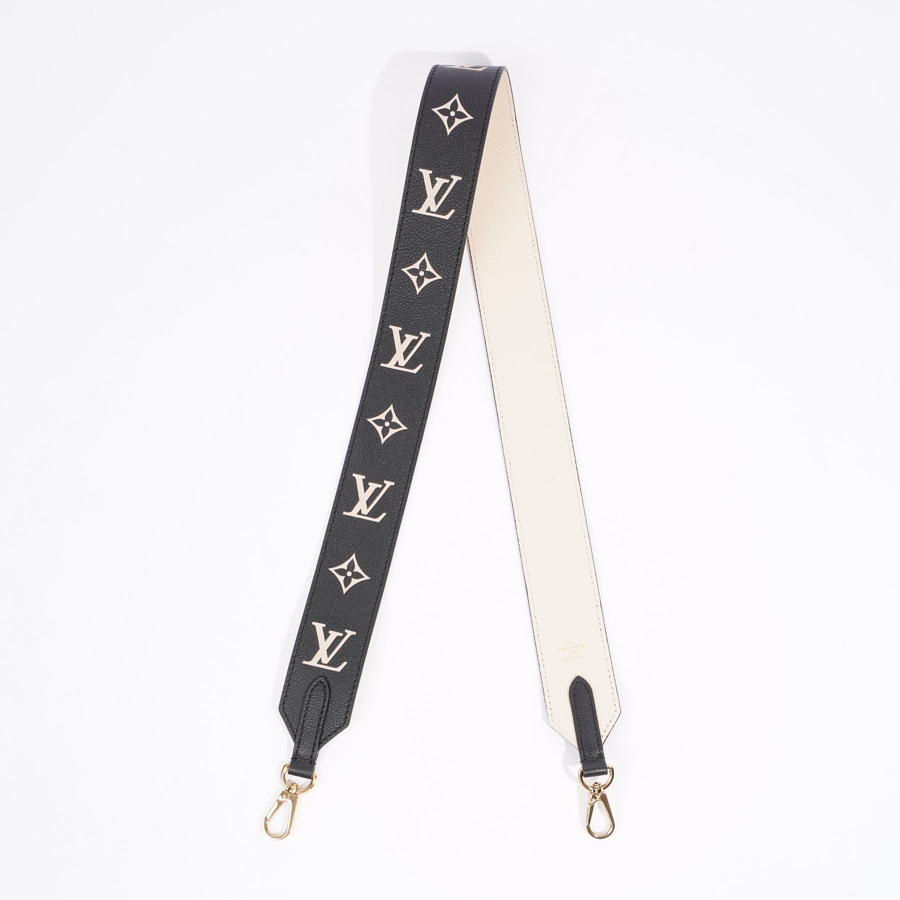 Louis Vuitton Bandouliere Strap White / Black Leather – Luxe