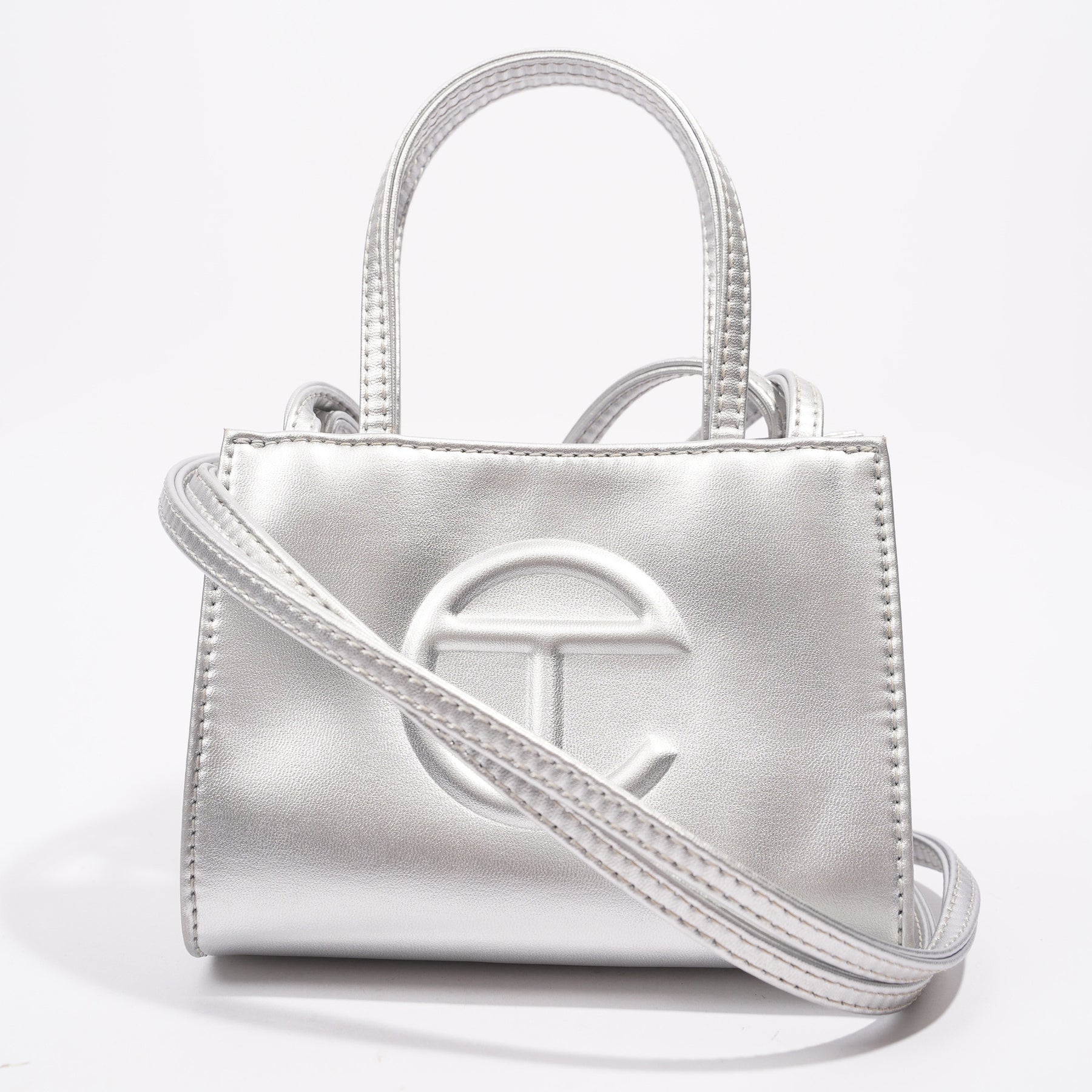 Telfar Small Shopping Bag Ballerina in Polyurethane/Polyester with  Silver-tone - US