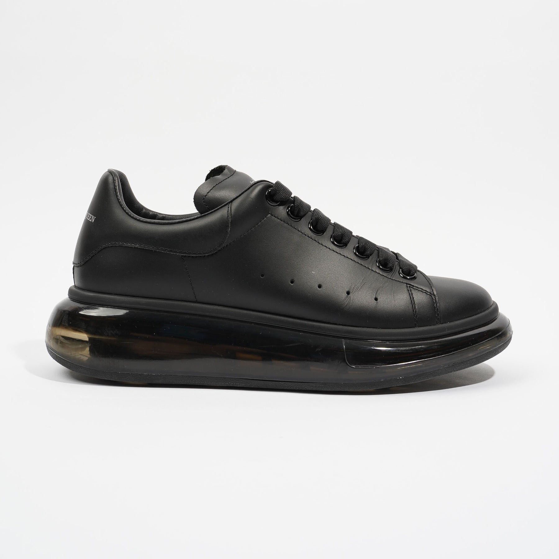 Alexander mcqueen black discount leather