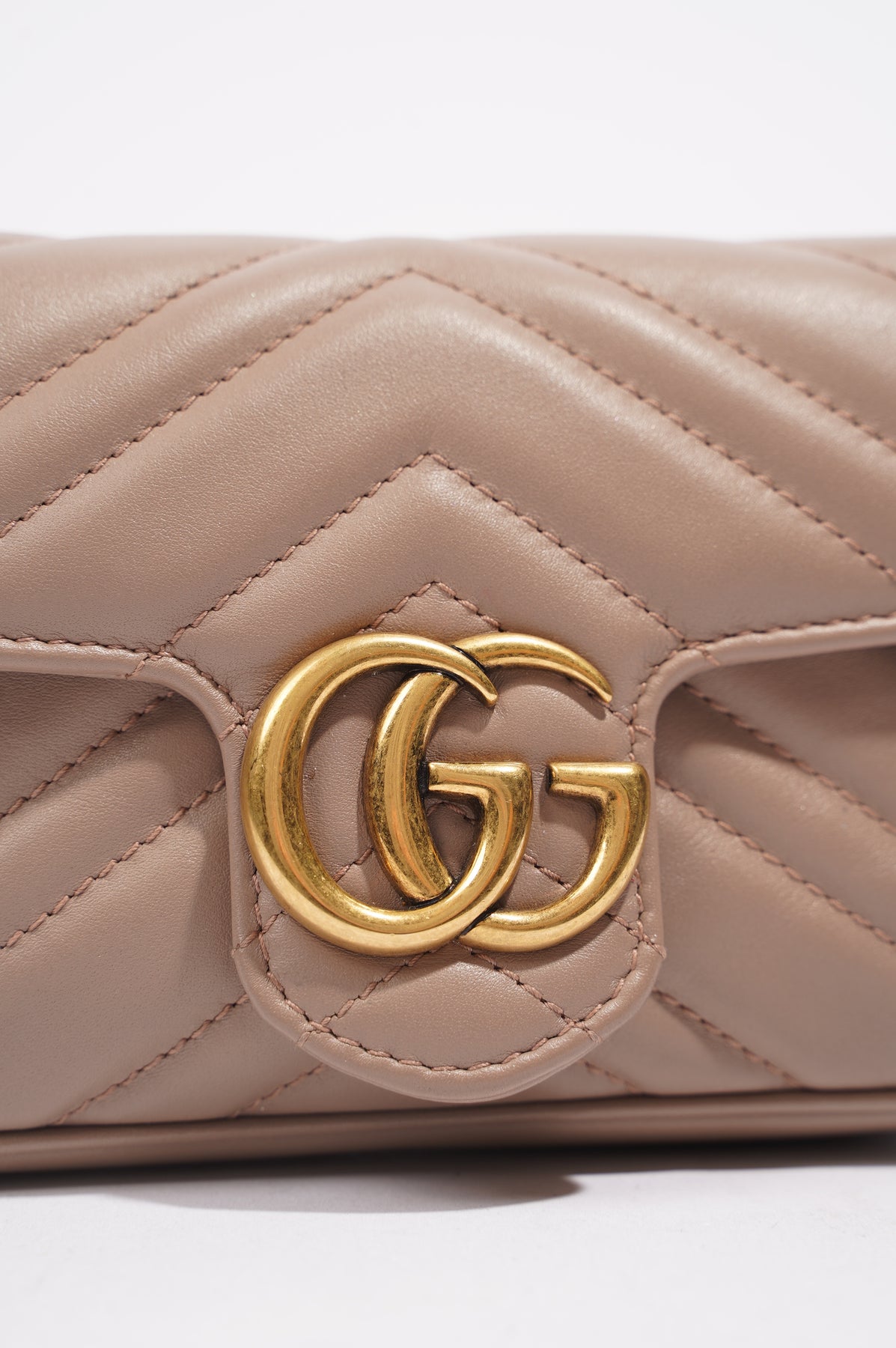 Pink GG Marmont mini matelassé-leather cross-body bag