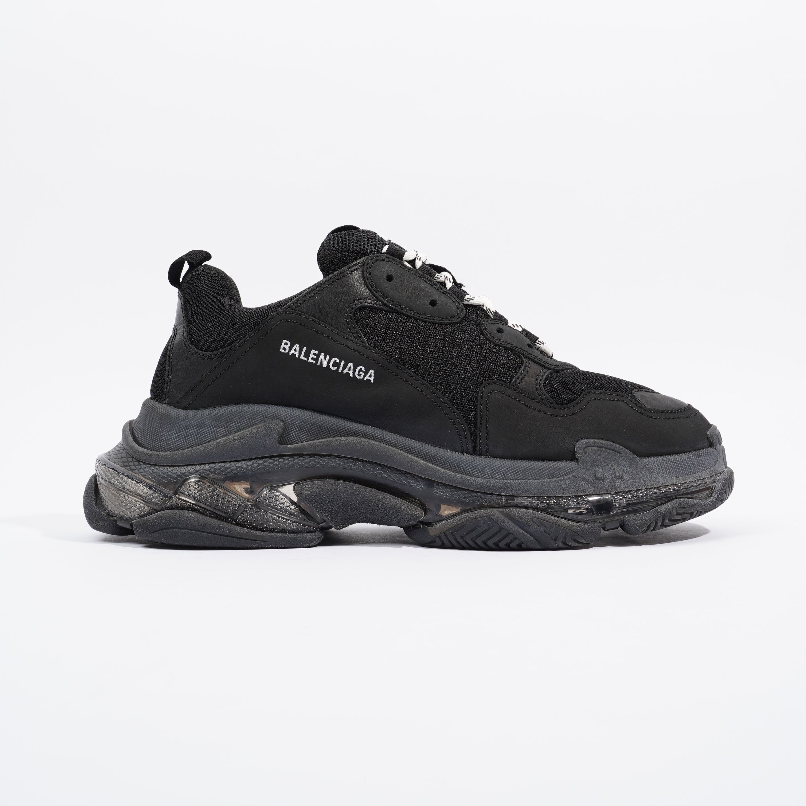 Balenciaga Mens Triple S Black / Clear Sole EU 46 / UK 12 – Luxe