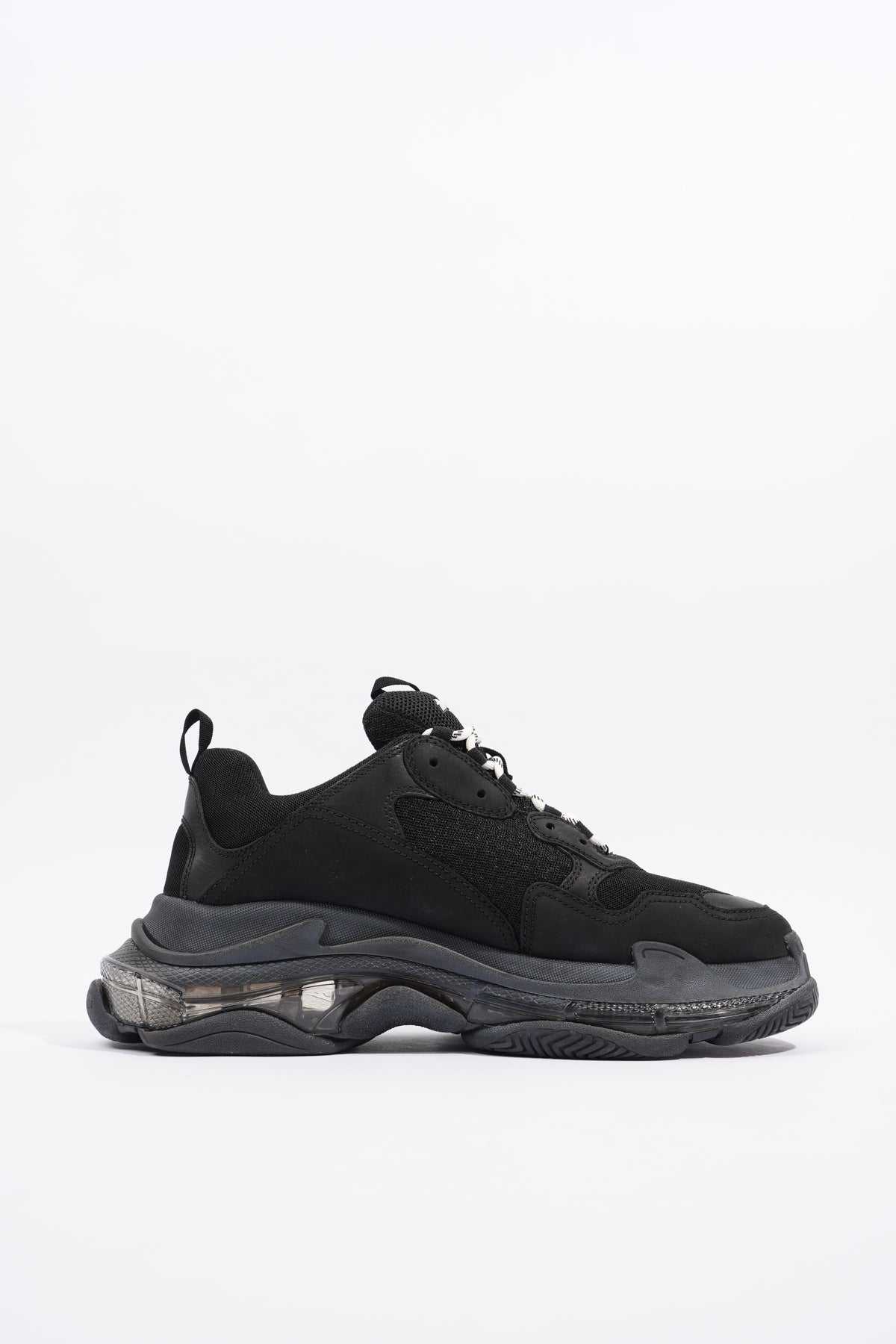 Balenciaga Mens Triple S Black Clear Sole EU 46 UK 12 Luxe